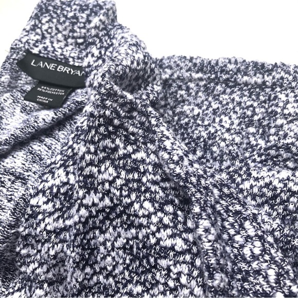 Lane Bryant Long Duster Sweater Open Front Loose Knit Cardigan Blue Marled - Picture 8 of 11